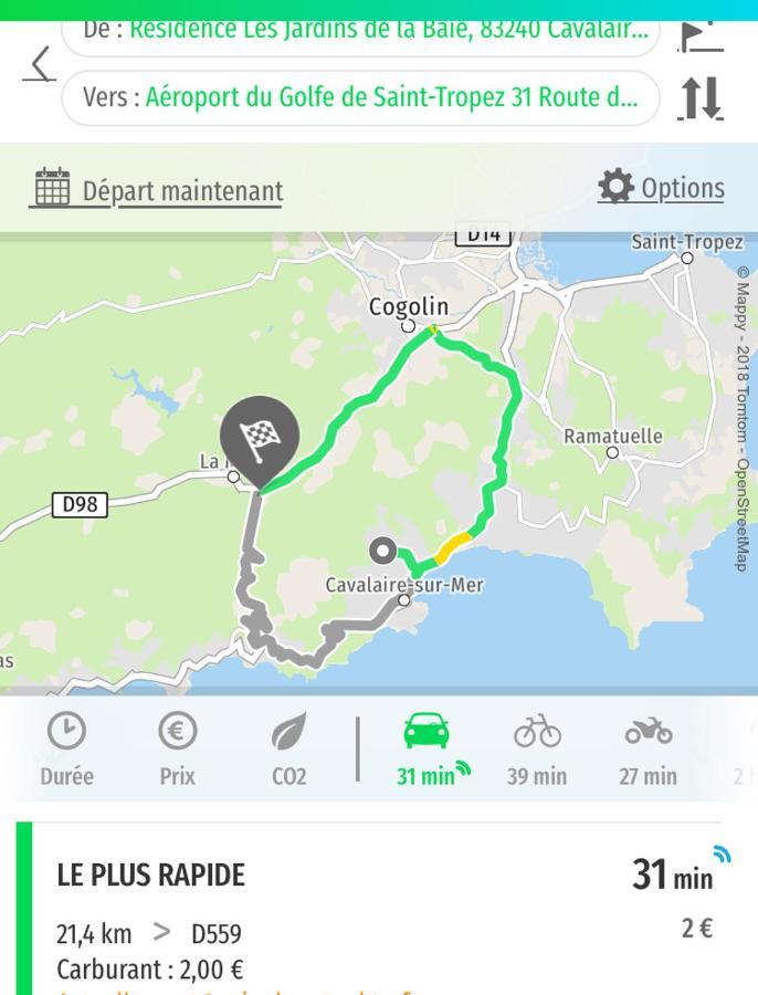 CAVALAIRE vue MER au loin MAISONNETTE TOUT ÉQUIPÉE POUR 4 PERSONNES AVEC PISCINE CLIM WIFI VÉLOS TV BARBECUES Exterior foto